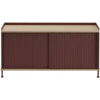 Muuto Enfold senkki 124 x 45 cm - oiled oak Deep Red