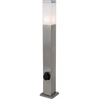 QAZQA Ulkovalaisin teräs 80 cm pistokkeella IP44 - Malios
