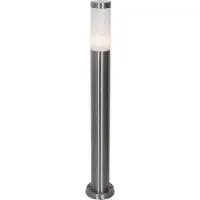 QAZQA Moderni ulkotolppavalaisin terästä opalisilla lasilla 80 cm IP44 - Rox