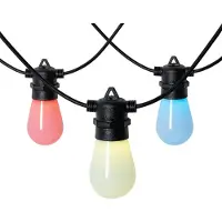 QAZQA Älykkäät LED-valoköynnökset 15 metriä 15 valoa opali RGBW IP44 - Chill
