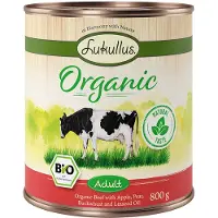 Lukullus 6x800g Organic Adult nauta & omena gluteeniton koiranruoka