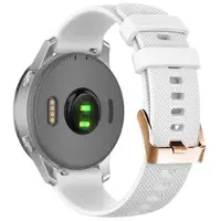 Mtp Products Silikoninen urheiluhihna Garmin Forerunner 255 / 255 Music / 265S - Valkoinen