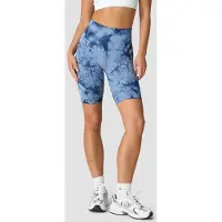 ICANIWILL Define Seamless Tie Dye Biker Shorts Urban Blue