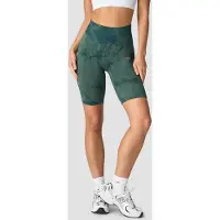 ICANIWILL Define Seamless Tie Dye Biker Shorts Dark Green