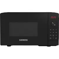 Siemens iQ300 FE023LMB2, Pöytämalli, Solo-mikroaaltouuni, 20 L, 800 W, Rotaatio, Kosketus, Musta