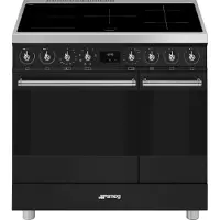 Smeg C92IMMB2 Induktioliesi 2 uunilla Classic 90 cm, mattamusta