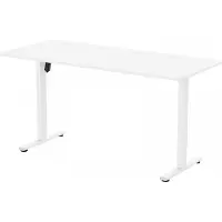MaxMount Korkeussäädettävä työpöytä (160 x 70 cm) - Valkoinen