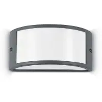Ideal Lux Ulkoseinävalaisin Rex 1, himmennettävä, Musta, Alumiini,