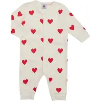 Petit Bateau Overall 'Dors' punainen / luonnonvalkoinen
