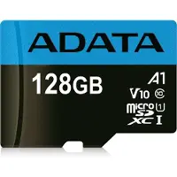 ADATA Premier 128 Gt MicroSDXC UHS-I Class 10 V10 A1 -muistikortti + SD-adapteri