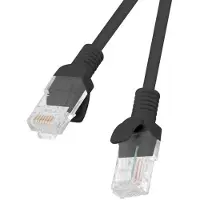 Lanberg patch cable - 1.5 m - black RAL 9004 - Musta - 1m