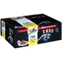 Sheba Fine Flakes Poultry Selection in Jelly, Kissan märkäruoka, Adult, 80 x 85 g