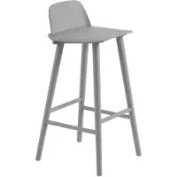 Muuto Nerd baarituoli, 75 cm, harmaa