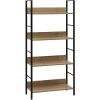 vidaXL 4-tasoinen kirjahylly tammi 60x27,6x124,5 cm lastulevy