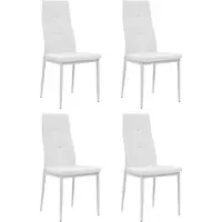 vidaXL Ruokailuhuoneen tuolit, 4 kpl, valkoinen