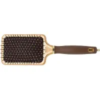 Olivia Garden Rectangular Paddle harja hiusten selvittämistä helpottamaan Gold&Brown 1 kpl