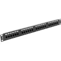 Lanberg PPU5-1024-B, RJ-45, Cat5, Cat5e, Telinekiinnitys, 1U, Musta, Metalli
