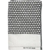 Mette Ditmer Grid kylpypyyhe 70 x 140 cm Musta-off white