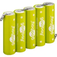Goobay 5x AA (Mignon) - 2100 mAh Vihreä - Solder tail (Z)