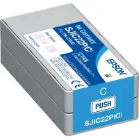 Epson SJIC22P(C)-mustekasetti, 32.5 ml, syaani