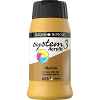Daler Rowney DR System 3 akryyli 663 Yellow ochre - 500ml