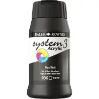 Daler Rowney DR System 3 akryyli 036 Mars black - 500ml