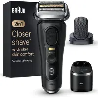 Braun Series 9 Pro+ 9590cc märkä- ja kuiva-ajoon -parranajokone, musta