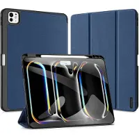 DUX iPad Pro 13 2024/2025 Domo Tri-Fold Smart Lompakkokotelo - Sininen