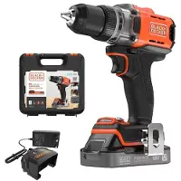 Black & Decker Pora/ruuvinväännin BCD382D1XK-QW; 18 V; 1x2,0 Ah akku