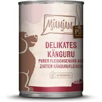 MjAMjAM 12 x 400 g puhdas lihanautinto herkullinen kenguru koirien märkäruoka