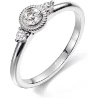 Kalevala Koru Valittu kolmikivinen 0.23 ct laboratoriotimanttisormus valkokulta 541000003L190