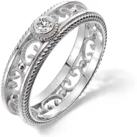 Kalevala Koru Filigraani 5 mm 0.06 ct timanttisormus valkokulta 541000501D155