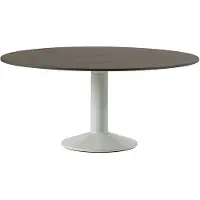 Muuto Midst pilaripöytä Dark oiled oak-grey, Ø160 cm