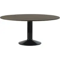 Muuto Midst pilaripöytä Dark oiled oak-black, Ø160 cm