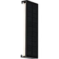 QAZQA Ulkoseinävalaisin musta 30 cm sis. LED 4-vaiheinen himmennin ja aurinkokenno - Serena