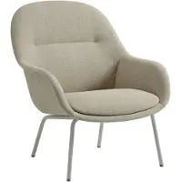 Muuto , Fiber Soft Lounge Armchair Tube Base - Ecriture 240 Grey