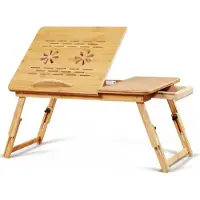 Hobby Hall Taitettava pöytä kannettavalle tietokoneelle, tabletille, ruskea