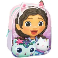 Gabby's Dollhouse Gabbyn Nukketalo Kids Reppu 3D Applications, Vaaleanpunainen