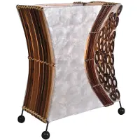 WORU Pöytävalaisin WAYAN, Tumma puu, Olohuone/ruokailutila, Puu, Design