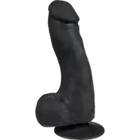 Desirel Doc Johnson The Perfect Cock - aidonnäköinen dildo (musta) - 19 cm
