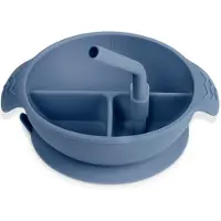 HAAKAA Silicone Divided Suction Bowl - Bluestone - Blue - ONE SIZE