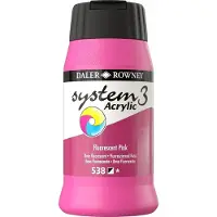 Daler Rowney DR System 3 akryyli 538 Fluorescent pink - 500ml