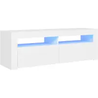 vidaXL TV-taso LED-valaistuksella valkoinen 120x35x40 cm