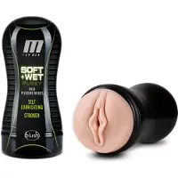 Blush M For Men Soft and Wet Pussy flesh miesten masturbaattori Green 17,8 cm