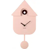 Karlsson Wall Clock Modern Cuckoo Abs Soft Pink - Pink - 41X8.5X21.5CM