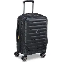 Delsey Shadow 5.0 4-pyöräinen Käsimatkatavara 55 cm Kannettavan tietokoneen taskun syvyys Laajennettava Musta