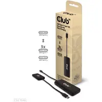 Club 3D 4-porttinen 3.2 Gen2 USB-C -hubi, PD3.0 100W, musta