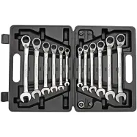 Gedore ring ratchet wrench set, 16 pieces, wrenches