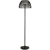 LUCANDE Heribio LED Ulko Lattiavalaisin H153 Musta - Lucande