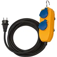 Brennenstuhl 1169200010, 5 m, Ulkona, Suora, IP54, Neopreeninen, Kumi, Sininen, Keltainen